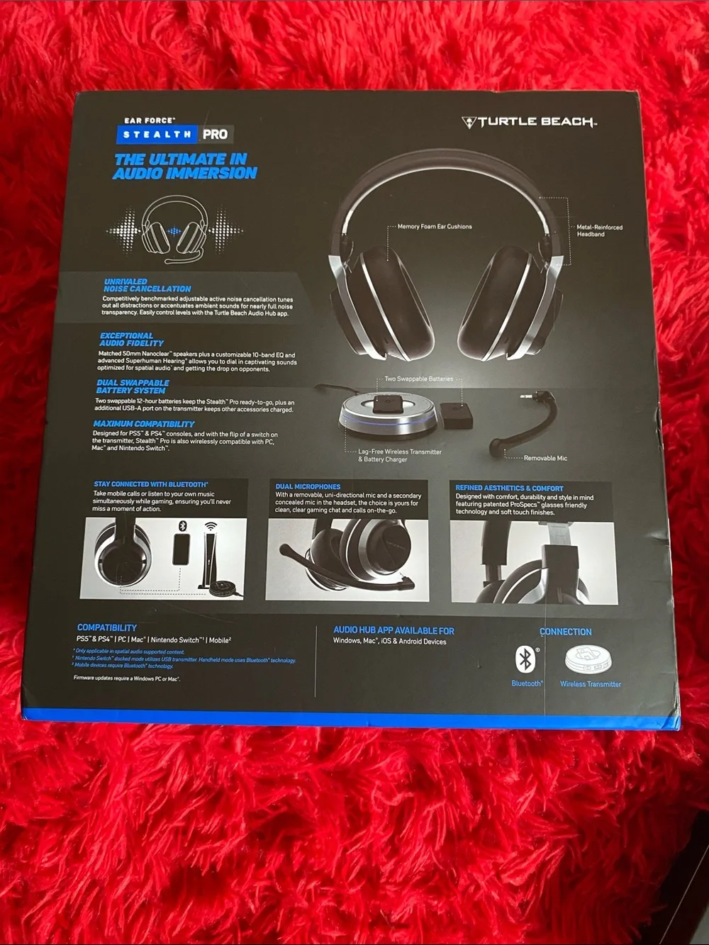 Turtle Beach Stealth Pro Wireless Gaming Headset - Black in box